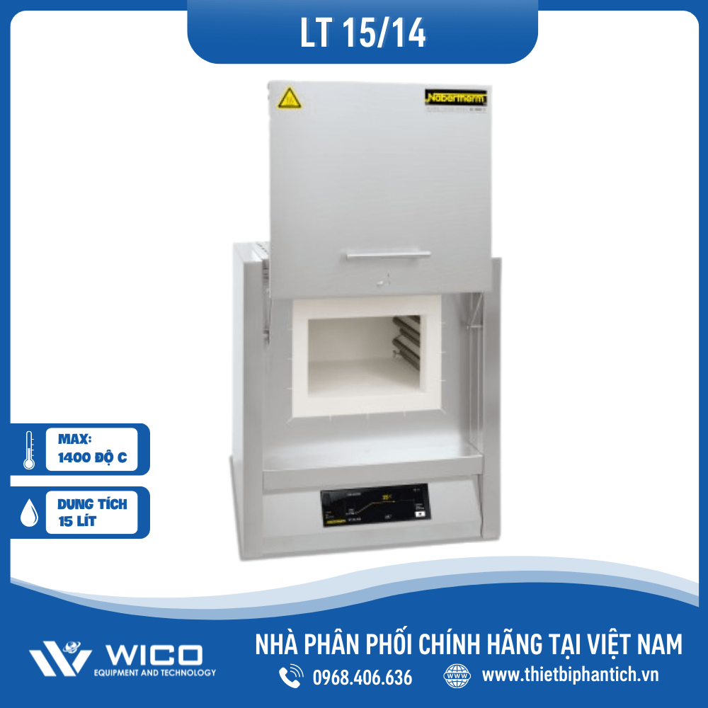 Lò Nung Thí Nghiệm 15 Lít - 1400 Độ C Nabertherm LT 15/14/B510