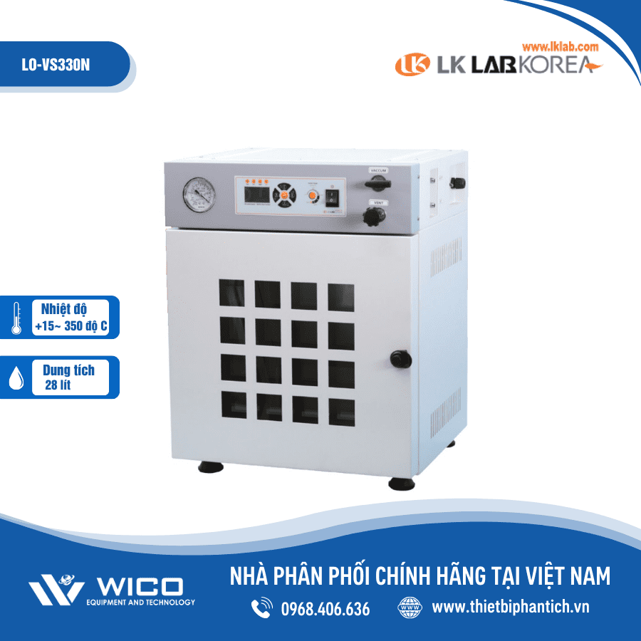 Tủ sấy chân không nhiệt độ cao LK Lab LO-VS330N | 28 lít