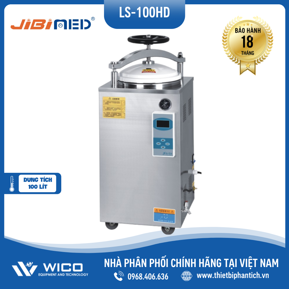 Nồi Hấp Tiệt Trùng Tự Động Jibimed - Màn Hình LCD LS-HD Series (Hấp Ướt)