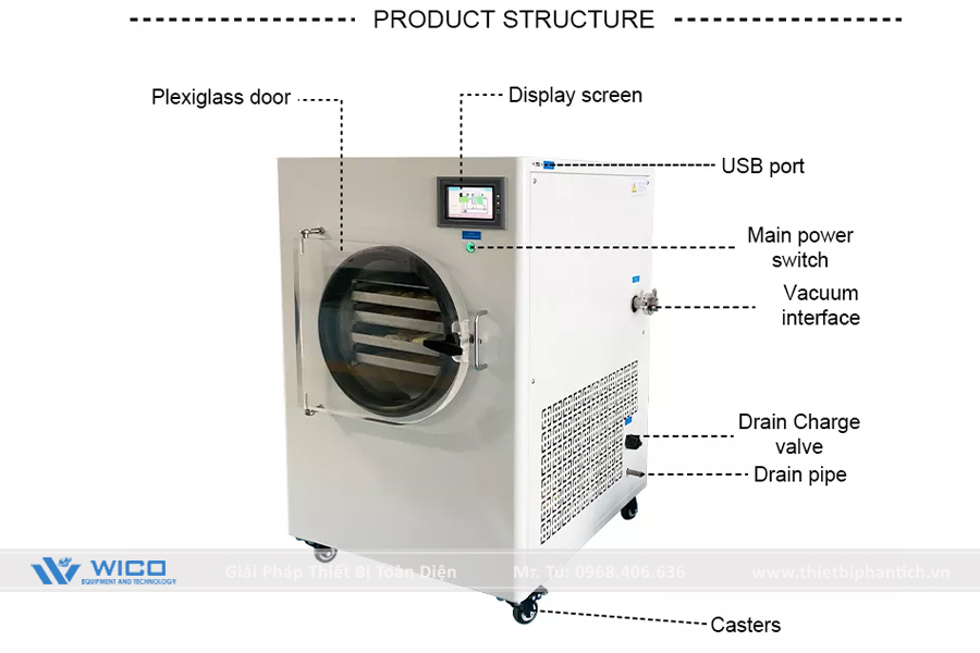 Thành phần chính máy sấy thăng hoa KWD-HFD series