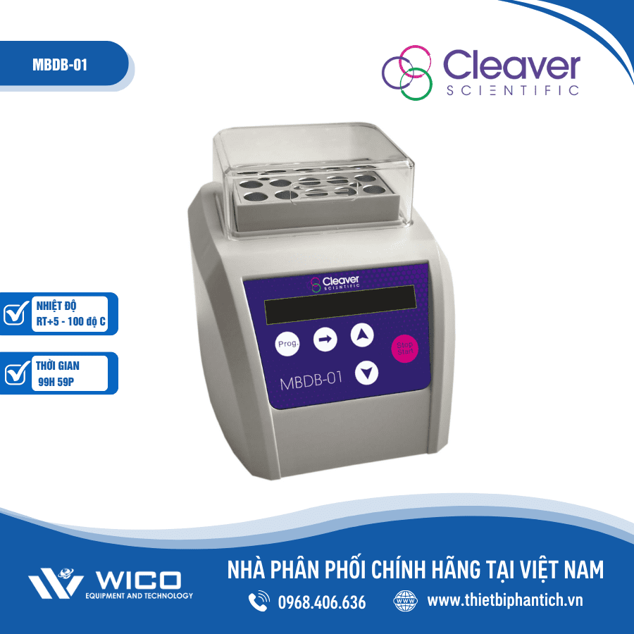 Bể ổn nhiệt khô mini Cleaver Scientific MBDB-01 | 100 độ C