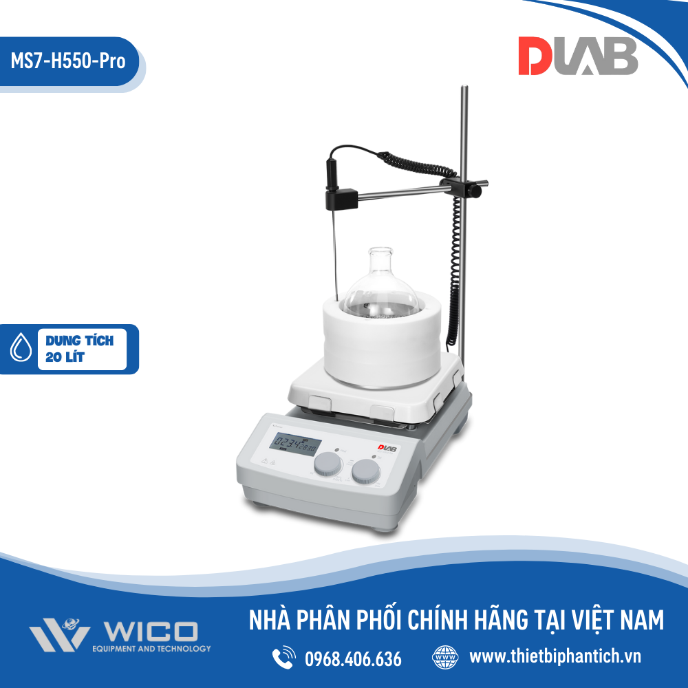 Máy khuays từ gia nhiệt Dlab MS7-H550-PRO