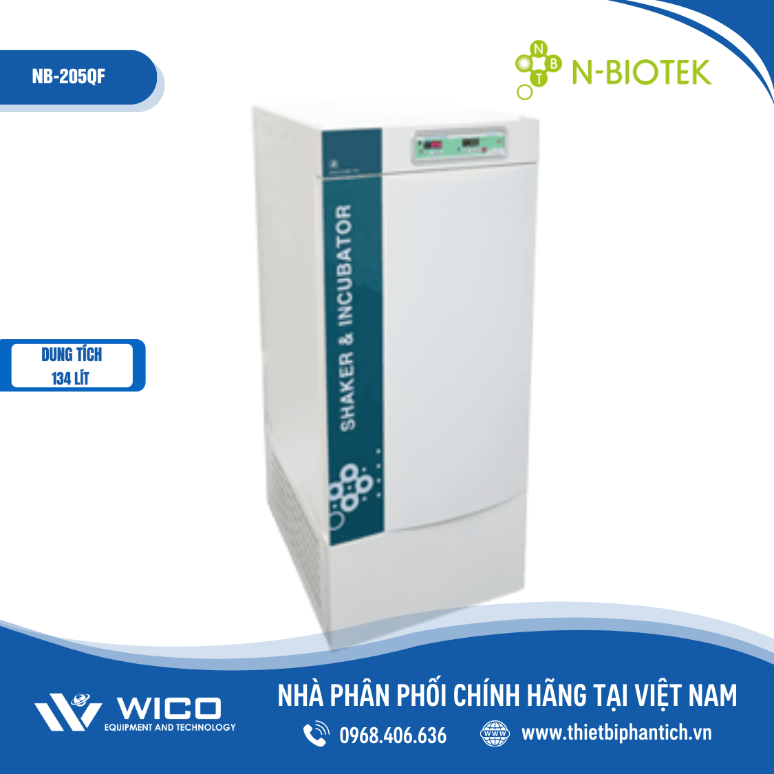 Tủ ấm lắc N-bIOTEK nb-205qf/nb-205vq