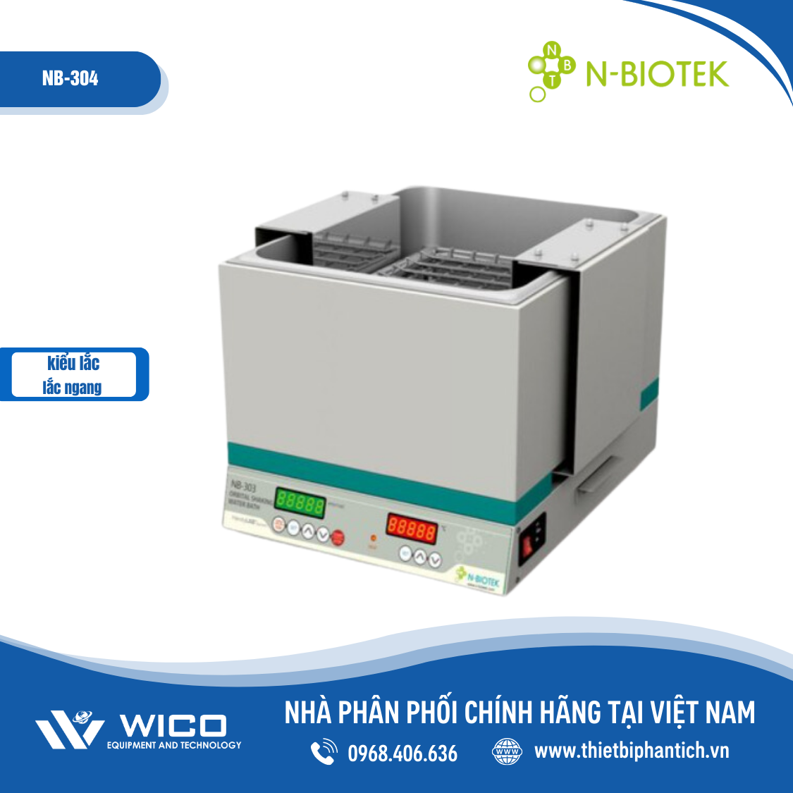 Bể lắc cách thủy N-biotek NB-303 và NB-304