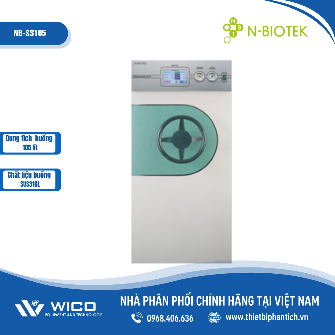 Nopoif hấp tiệt trùng n-biotek NB-SS series