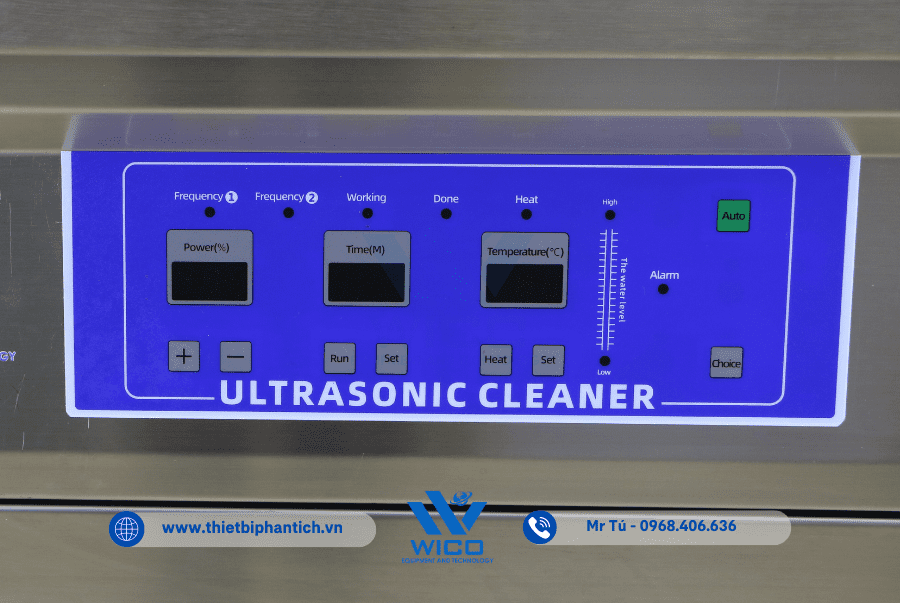 Màn hình điều khiển của Bể rửa siêu âm JYD-D450