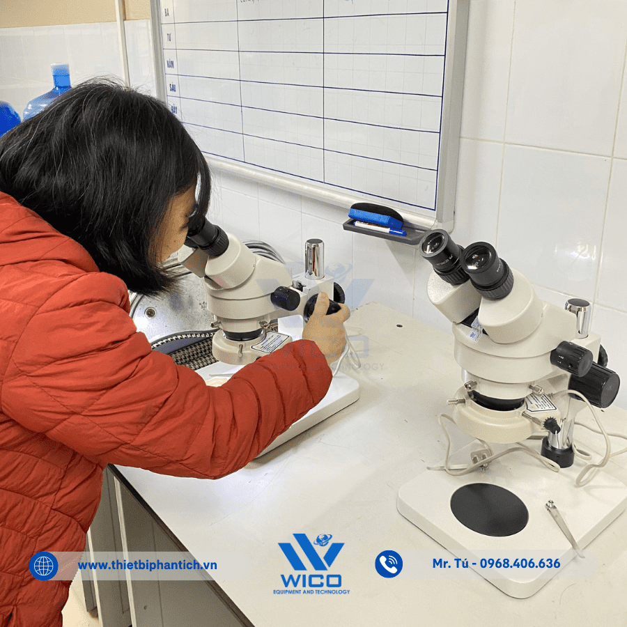 Kính hiển vi soi nổi Trung Quốc zoom liên tục 7-45 lần SZM45-B1