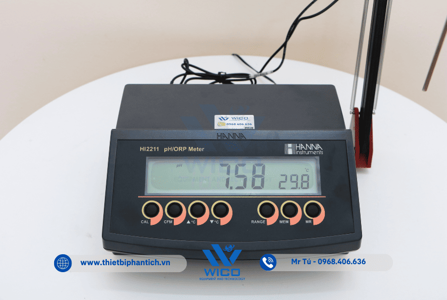 Máy Đo pH/ORP/Nhiệt Độ Để Bàn Hanna HI2211-02 | Độ Phân Giải 0.01