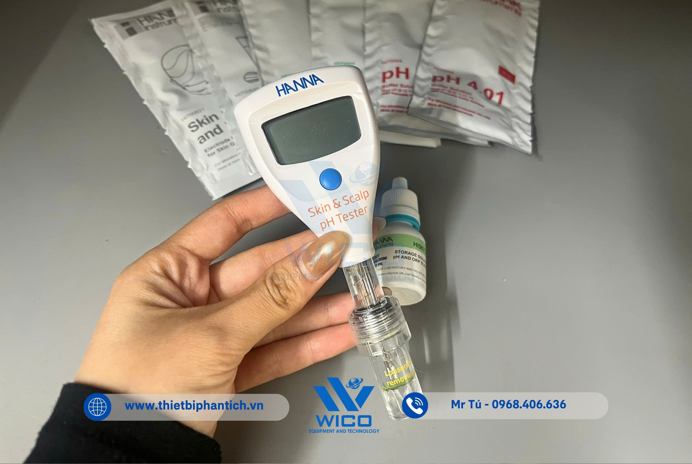 Bút Đo pH Trên Bề Mặt Da Người Và Da Đầu HI981037