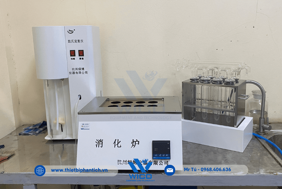 Bàn giao Máy cất đạm kèm bộ phá mẫu KDN-08 tại Cửa Lò - Nghệ An