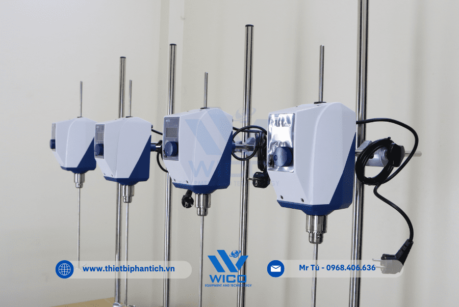 Nâng hoặc hạ các trục khuấy không cần di chuyển đầu động cơ
