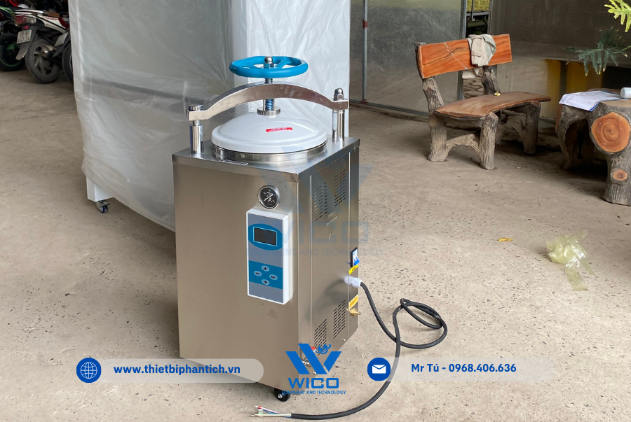 Kỹ thuật Wico bàn giao Nồi hấp tiệt trùng Trung Quốc LS-HD cho phòng nuôi cấy mô ở Nghệ An