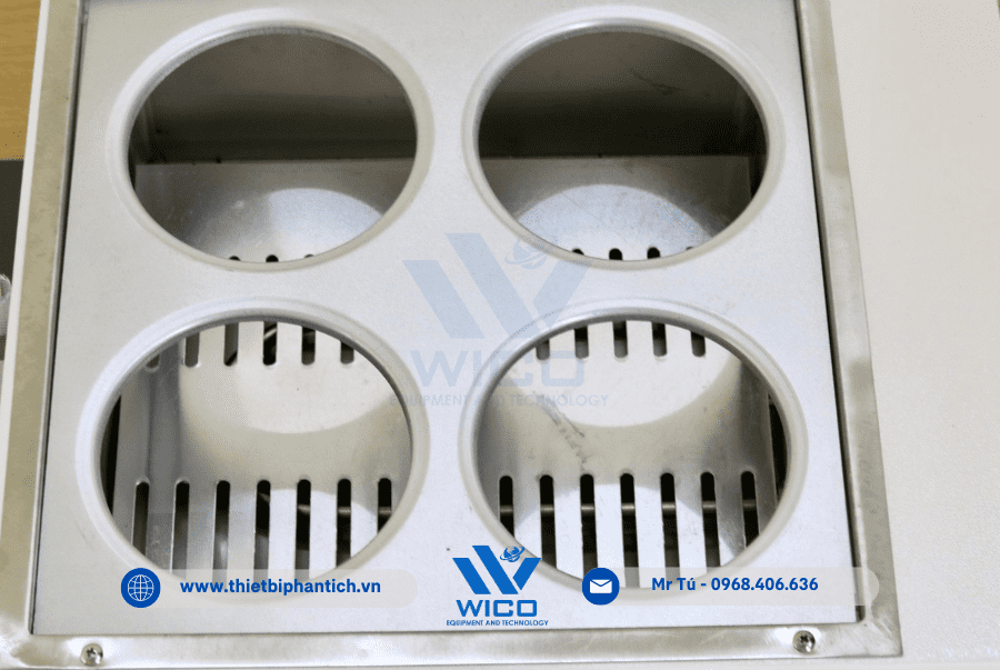 4 vị trí đặt mẫu của Bể HH-4