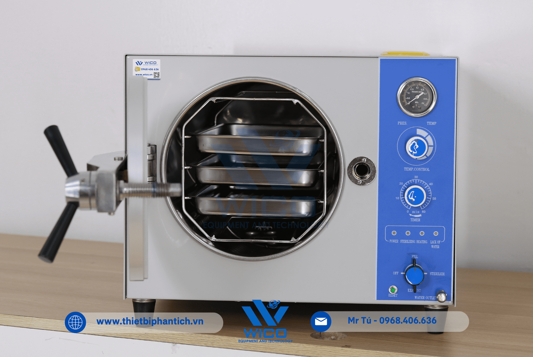 Nồi hấp tiệt trùng Jibimed TM-XB-J được làm hoàn toàn bằng thép không gỉ