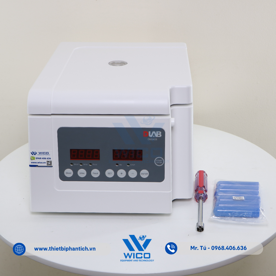 Máy Ly Tâm 12 ống 10ml 4,000 Vòng/ Phút Dlab Mỹ DM0408