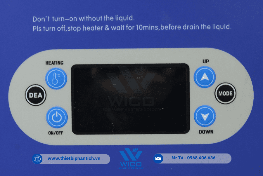 Bể rửa siêu âm WUC-50  được thiết kế màn hình LCD tiện dụng