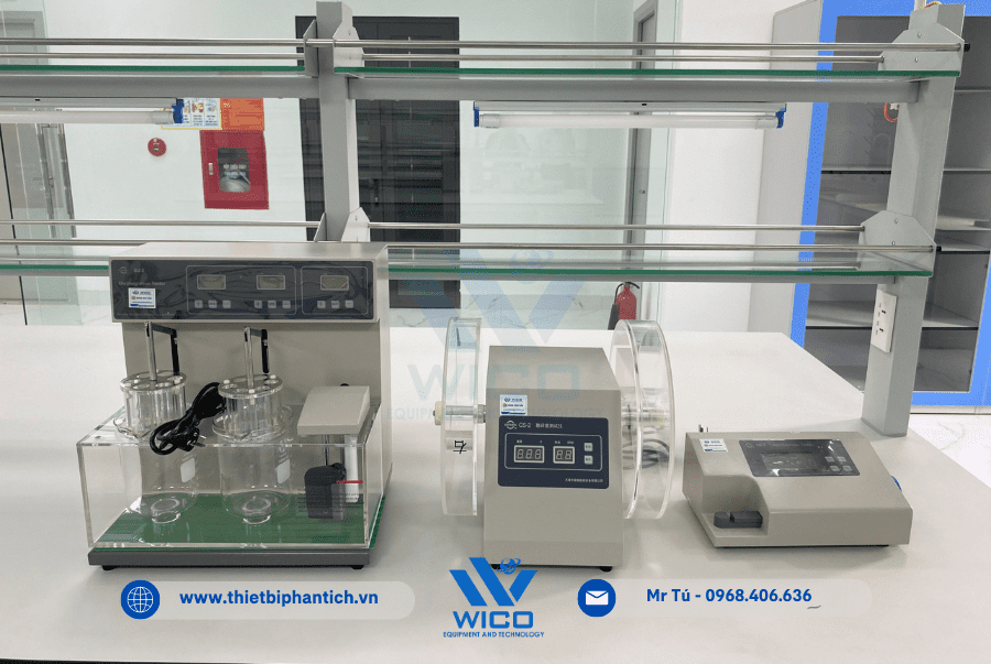 Bàn giao Combo Máy Đo Độ Cứng YD-1, máy đo độ mài mòn CS-2, BJ-2  tới một phòng thí nghiệm ở Điện Biên