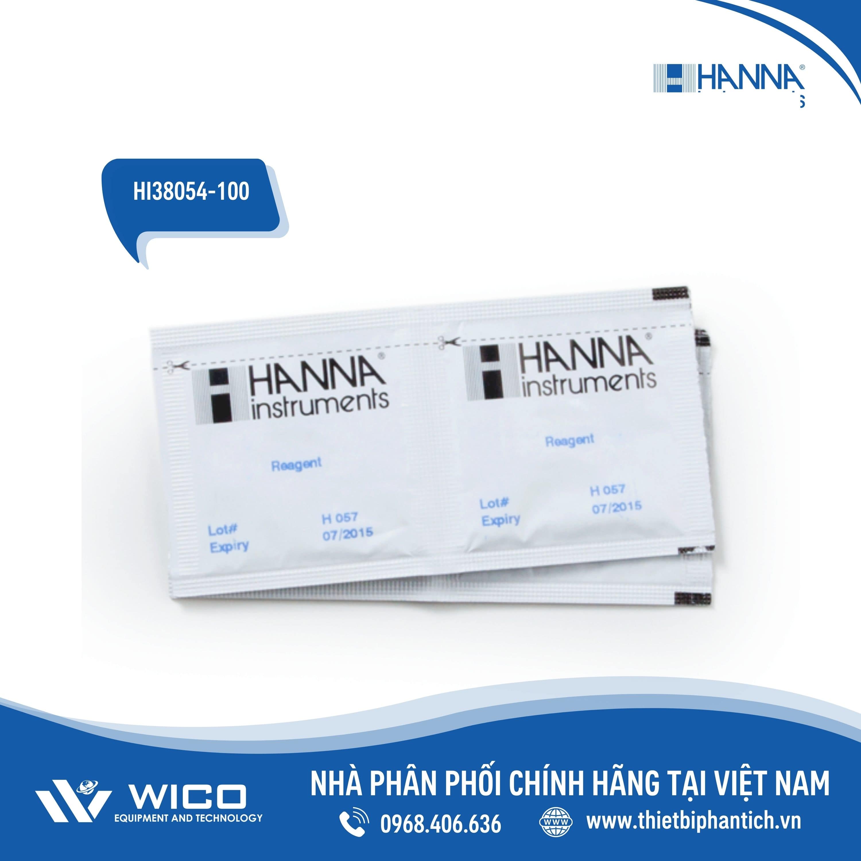 Thuốc Thử Cho Bộ Dụng Cụ Đo HI38054, 100 Lần Hãng Hanna HI38054-100