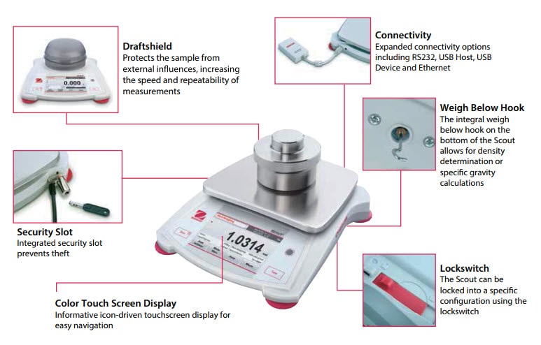 Tính năng nổi bật của cân Ohaus STX series