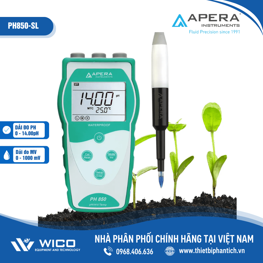 Máy đo pH/mV/nhiệt độ cầm tay trong đất Apera - Mỹ PH850-SL