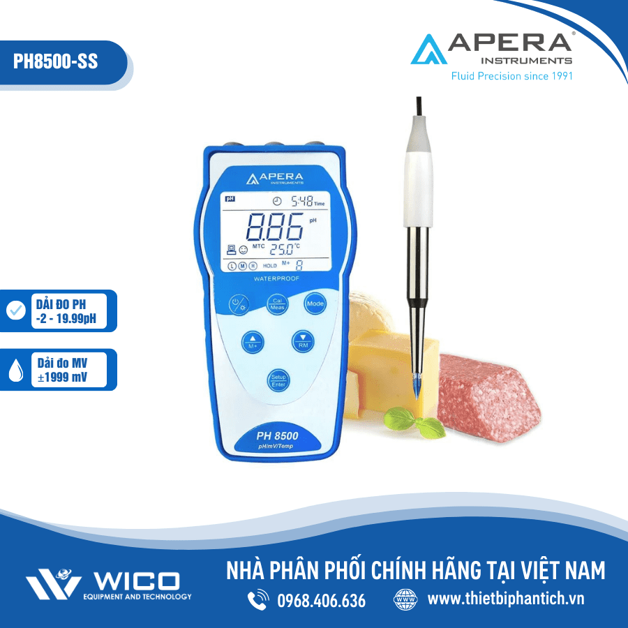 Máy đo pH/mV/nhiệt độ cầm tay Apera - Mỹ PH8500-SS