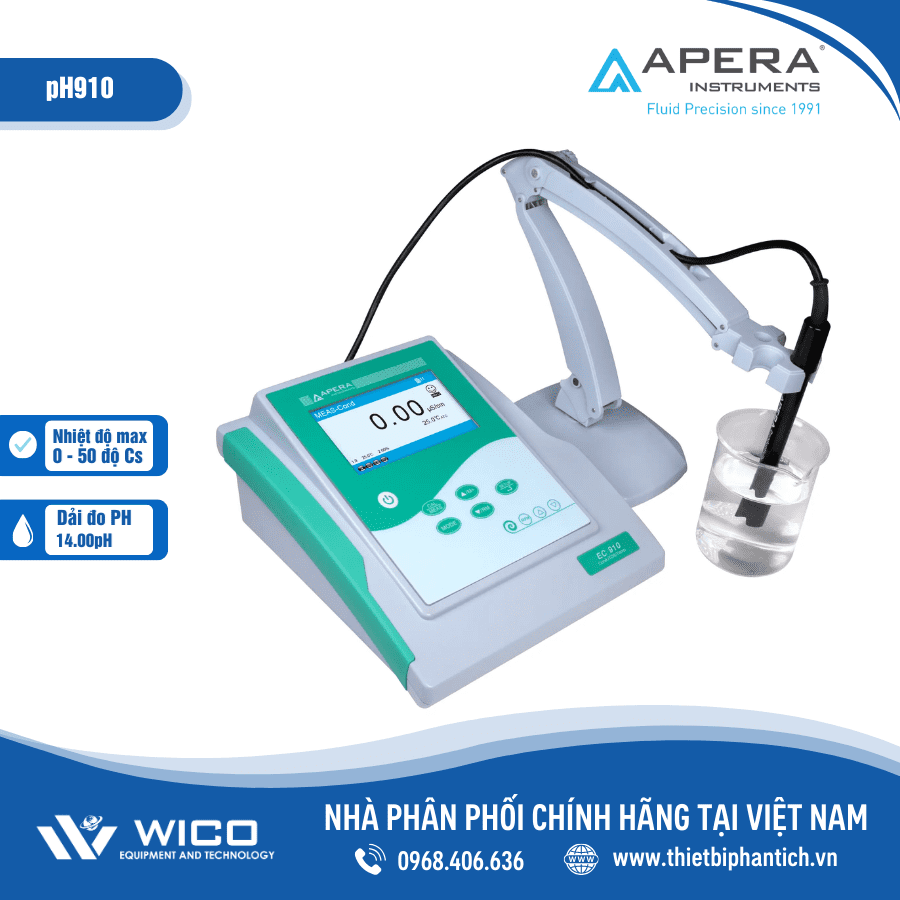 Máy đo pH/mV/nhiệt độ để bàn Apera - Mỹ pH910