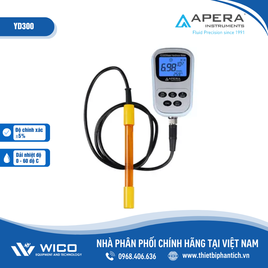 Máy đo độ cứng của nước cầm tay Apera - Mỹ YD300