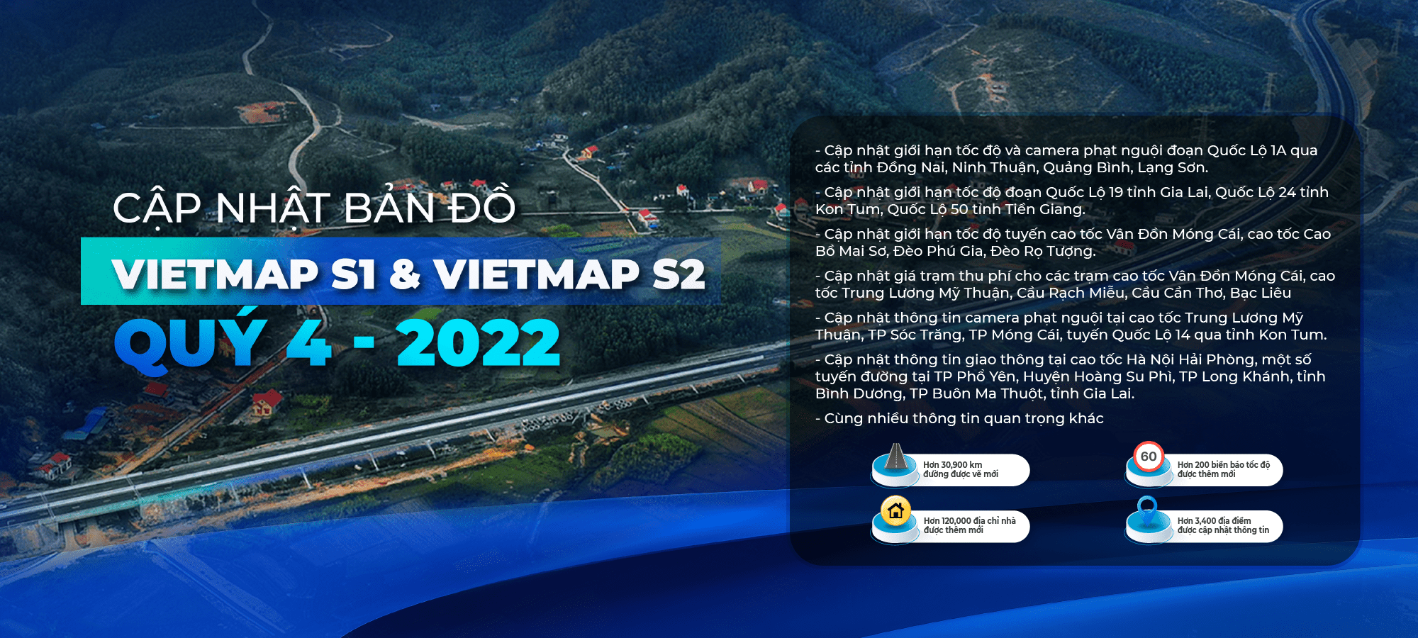 VIETMAP Cập Nhật Dữ Liệu Bản Đồ Quý 4-2022