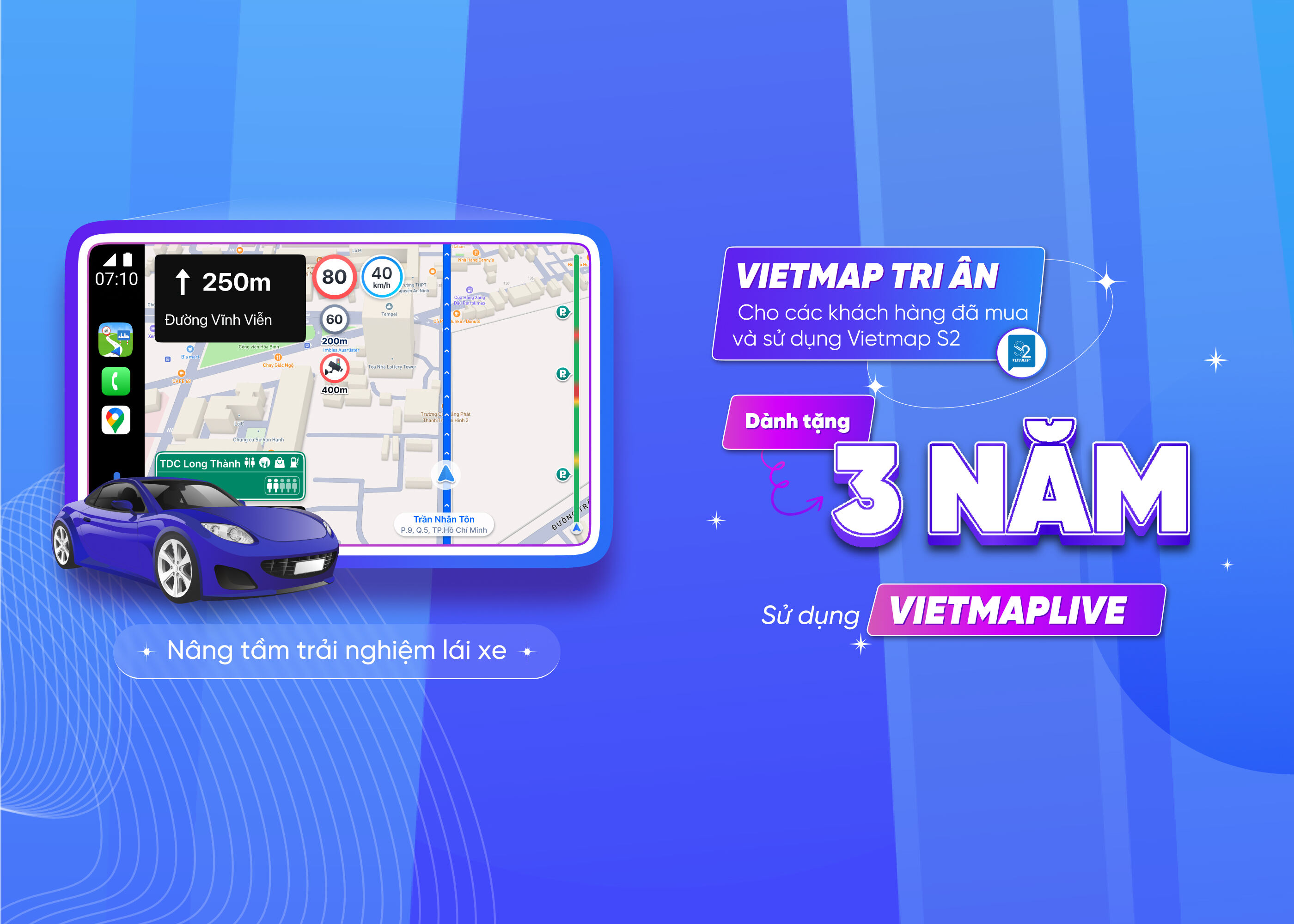 VIETMAP TẶNG KHÁCH HÀNG SỬ DỤNG ỨNG DỤNG VIETMAP S2 03 NĂM SỬ DỤNG MIỄN PHÍ VIETMAP LIVE