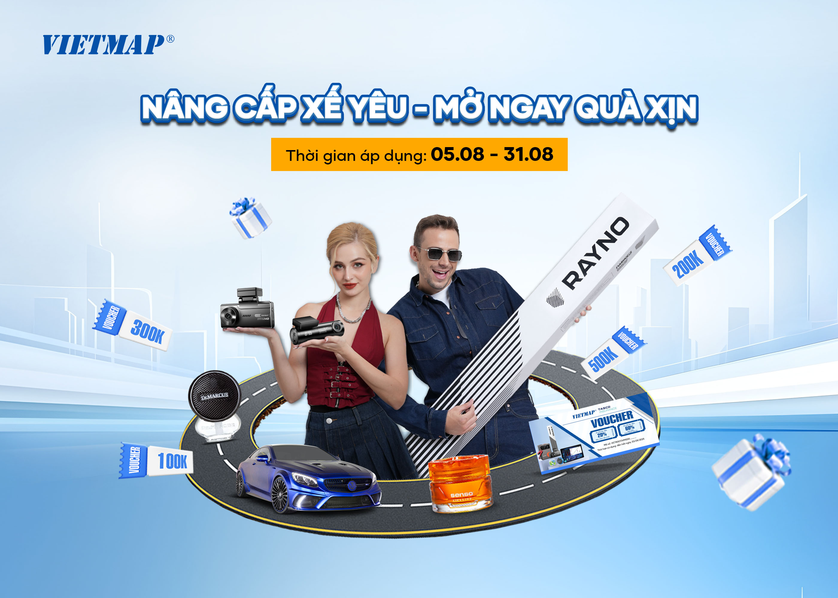 “NÂNG CẤP XẾ YÊU – MỞ NGAY QUÀ XỊN” CÙNG VIETMAP TRONG THÁNG 8.2025
