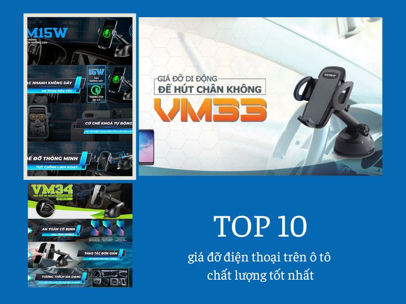 Top 10 giá đỡ điện thoại trên ô tô chất lượng tốt nhất nên mua 2023