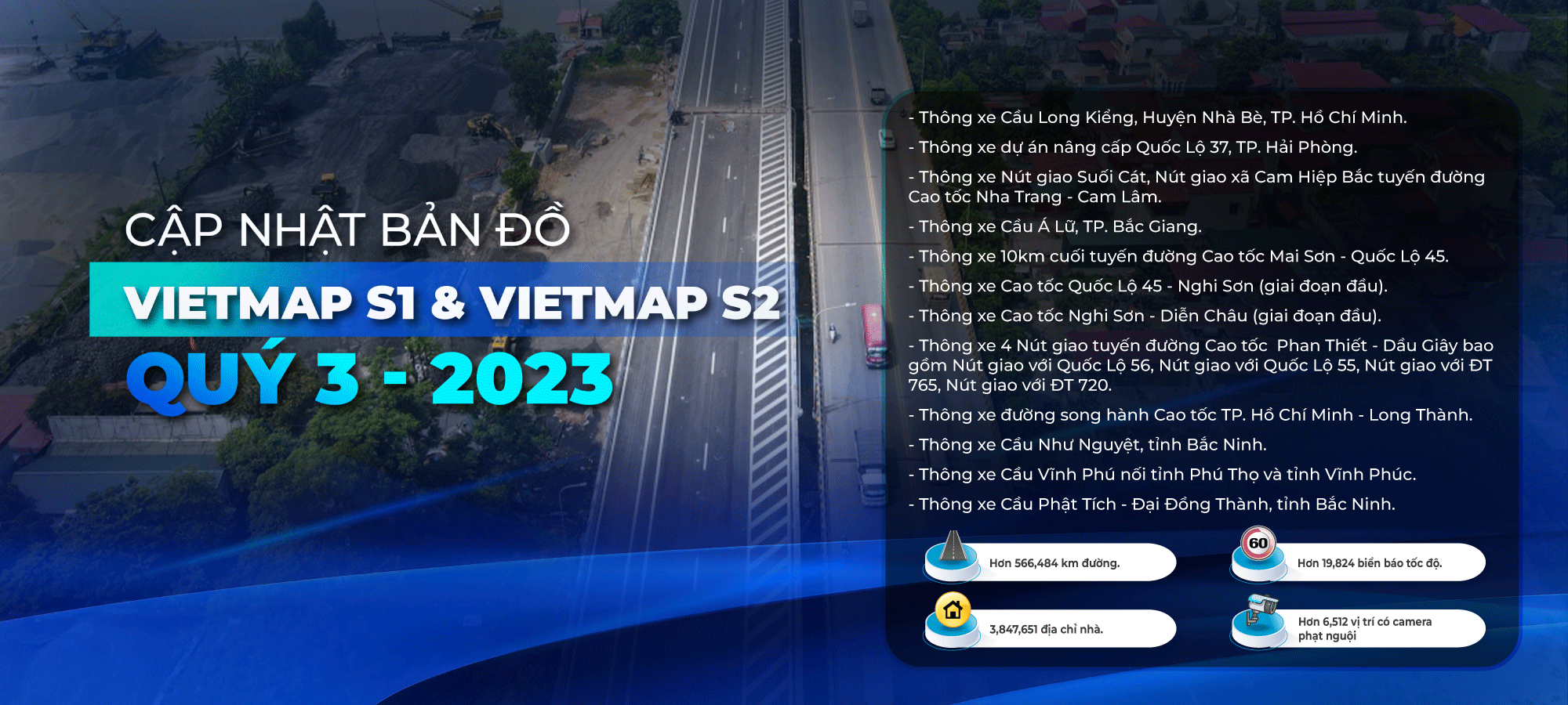 VIETMAP Cập Nhật Dữ Liệu Bản Đồ Quý 3-2023