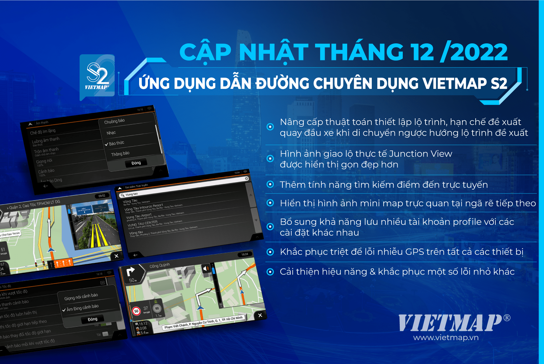 VIETMAP S2 CẬP NHẬT PHIÊN BẢN APK MỚI THÁNG 12-2022