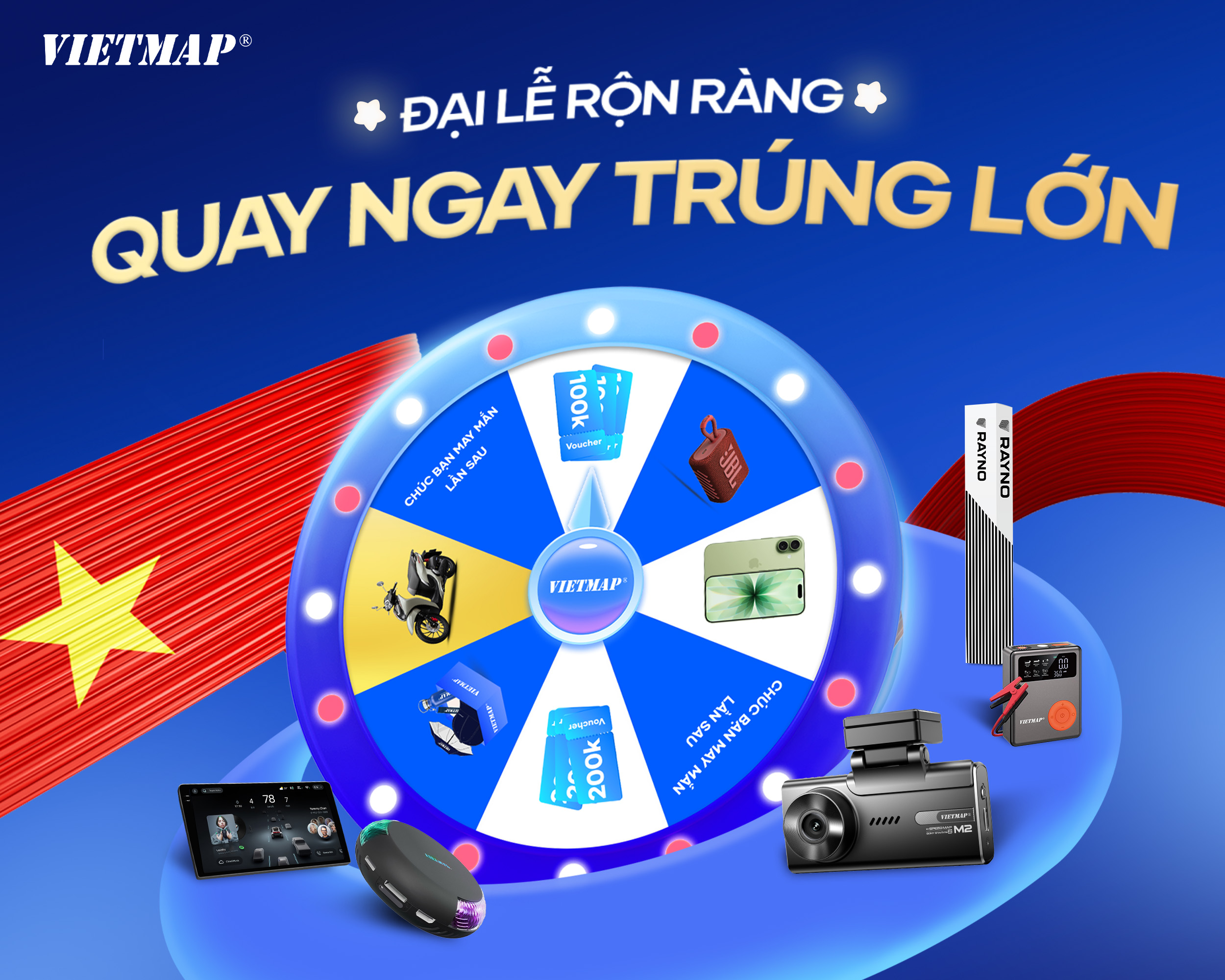 Vietmap triển khai chương trình “Đại Lễ Rộn Ràng - Quay Ngay Trúng Lớn”, tặng xe SH Mode và nhiều quà công nghệ