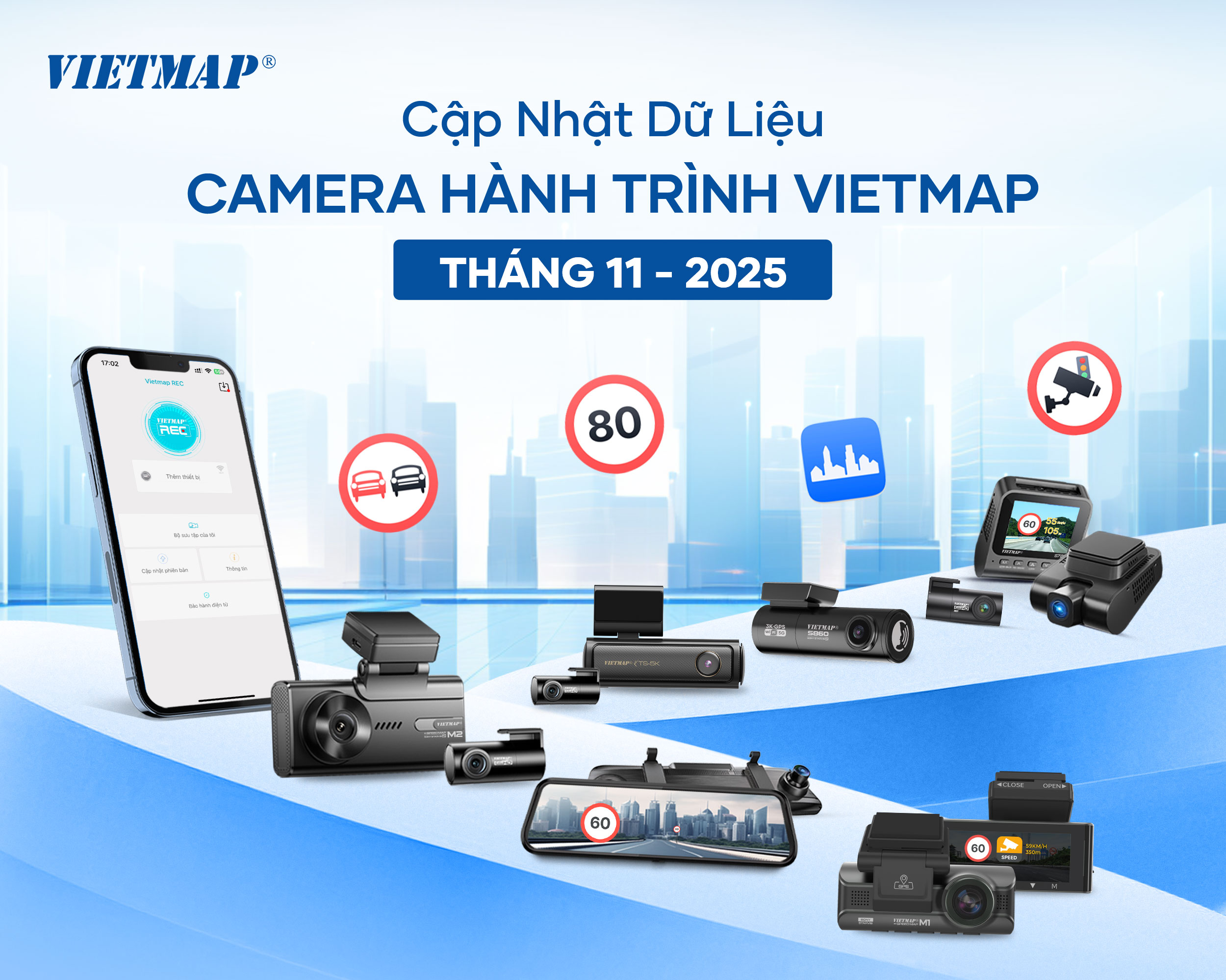 Vietmap cập nhật dữ liệu camera hành trình tháng 11 - 2025