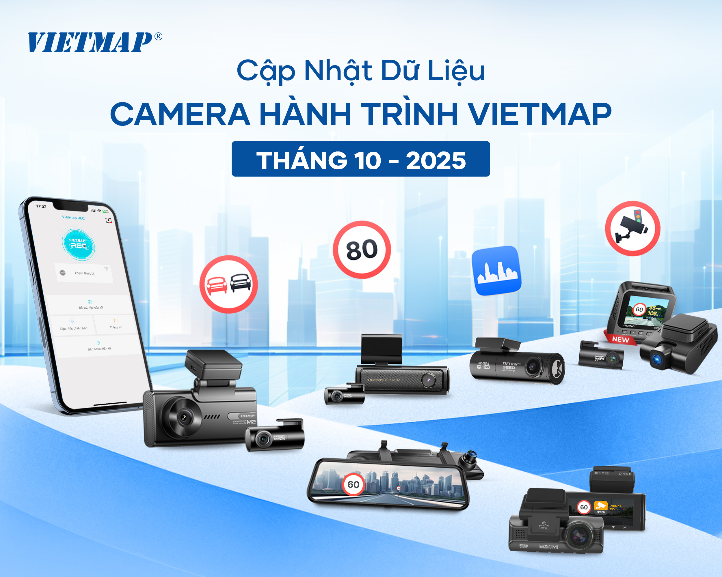 Vietmap cập nhật dữ liệu camera hành trình tháng 10 - 2025