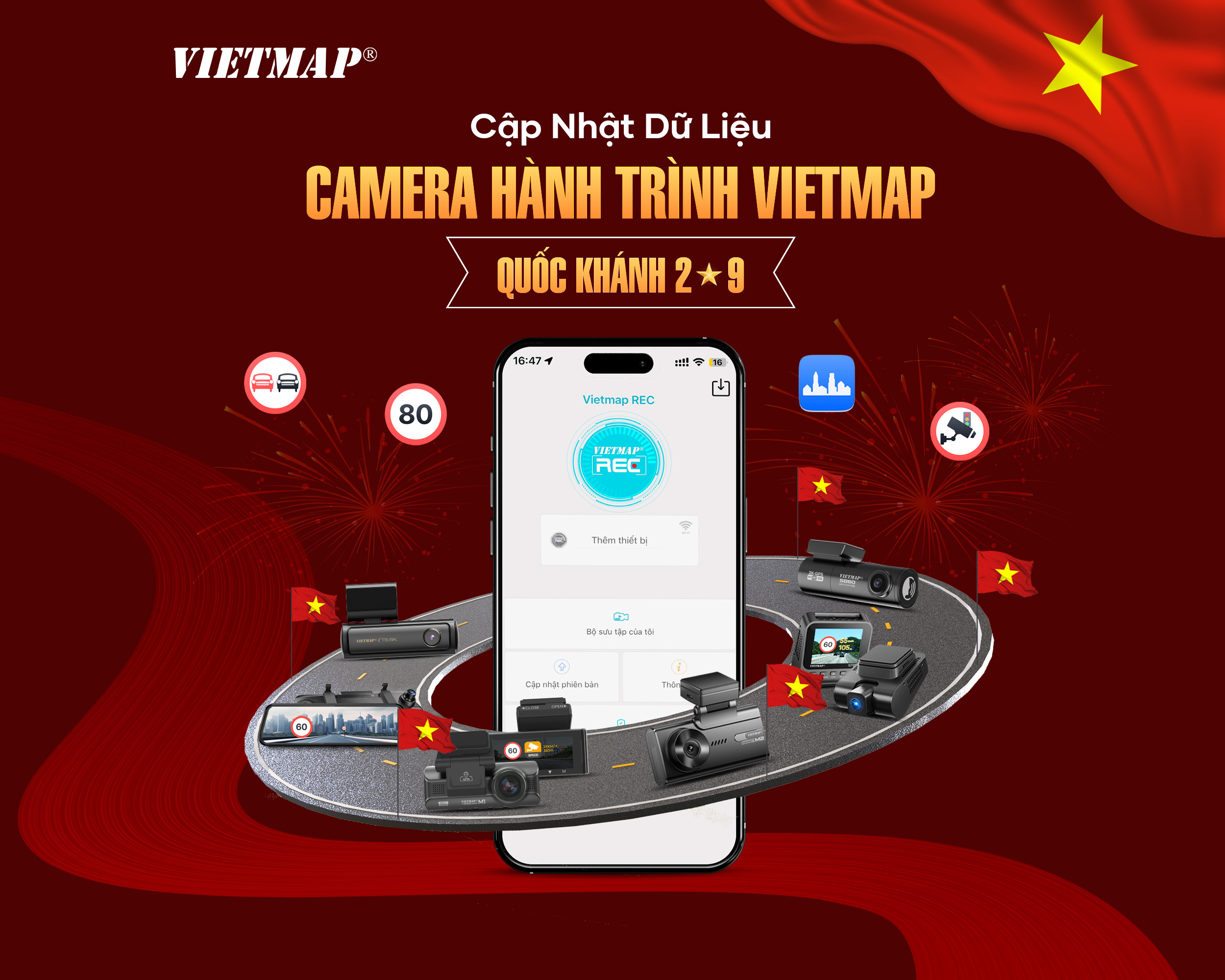 Vietmap cập nhật dữ liệu camera hành trình tháng 9 - 2025