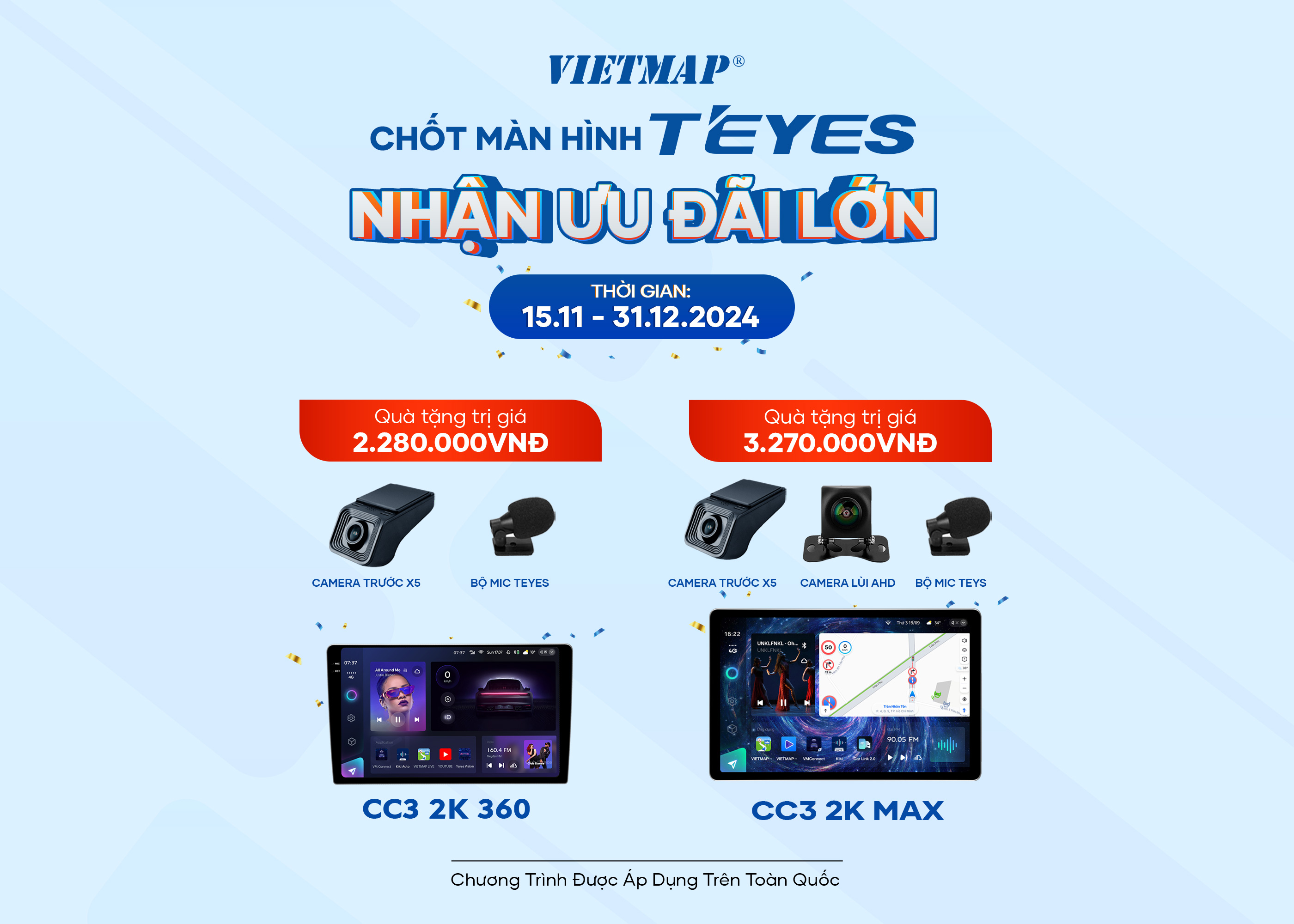 CHƯƠNG TRÌNH ƯU ĐÃI CUỐI NĂM ĐỐI VỚI MÀN HÌNH Ô TÔ TEYES