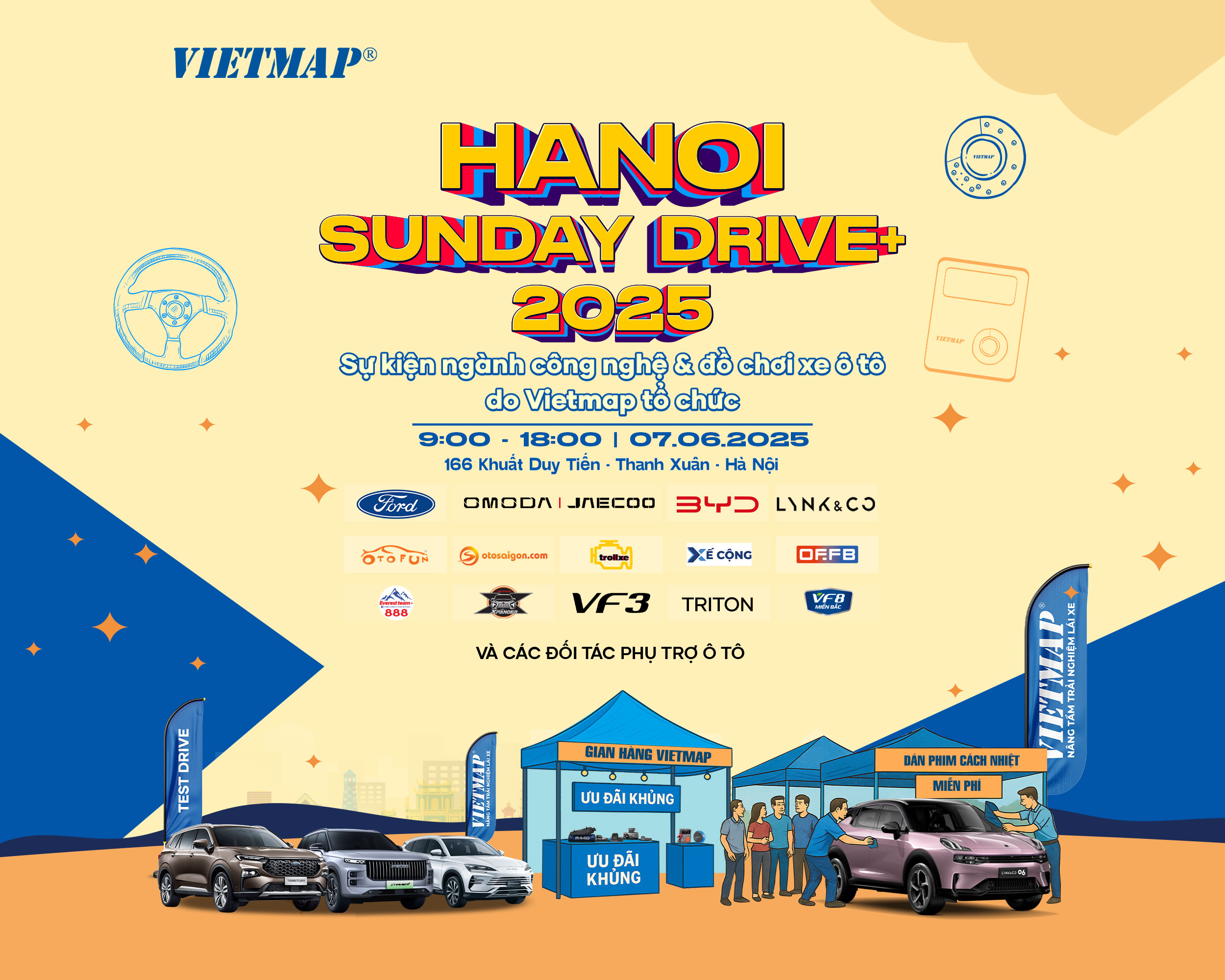 “Hanoi Sunday Drive+ 2025”: Vietmap tổ chức sự kiện trải nghiệm công nghệ và kết nối cộng đồng ô tô quy mô lớn tại Hà Nội