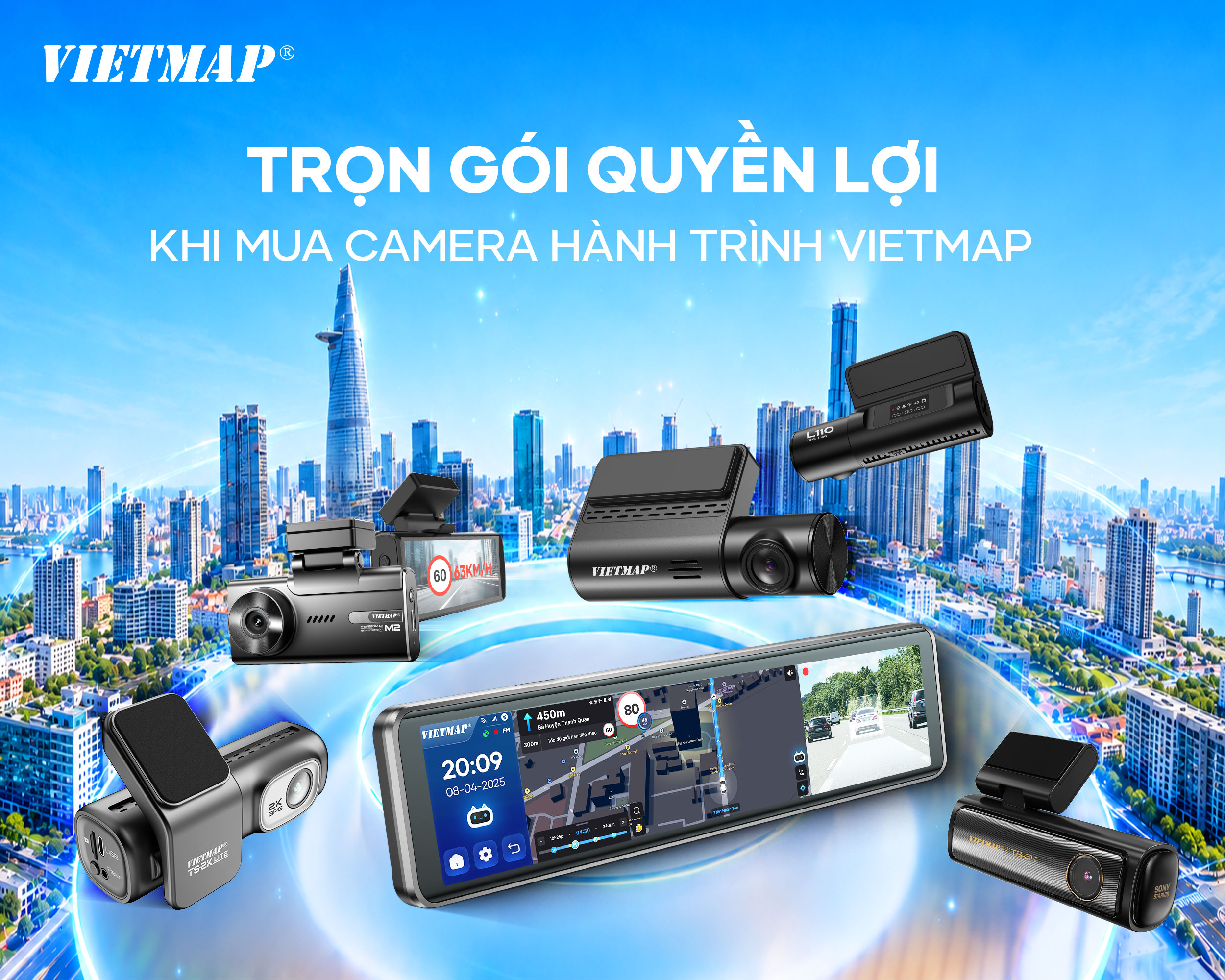 Mua Camera Hành Trình VIETMAP Chính Hãng: Trọn Bộ Quà Tặng & Đặc Quyền Hậu Mãi