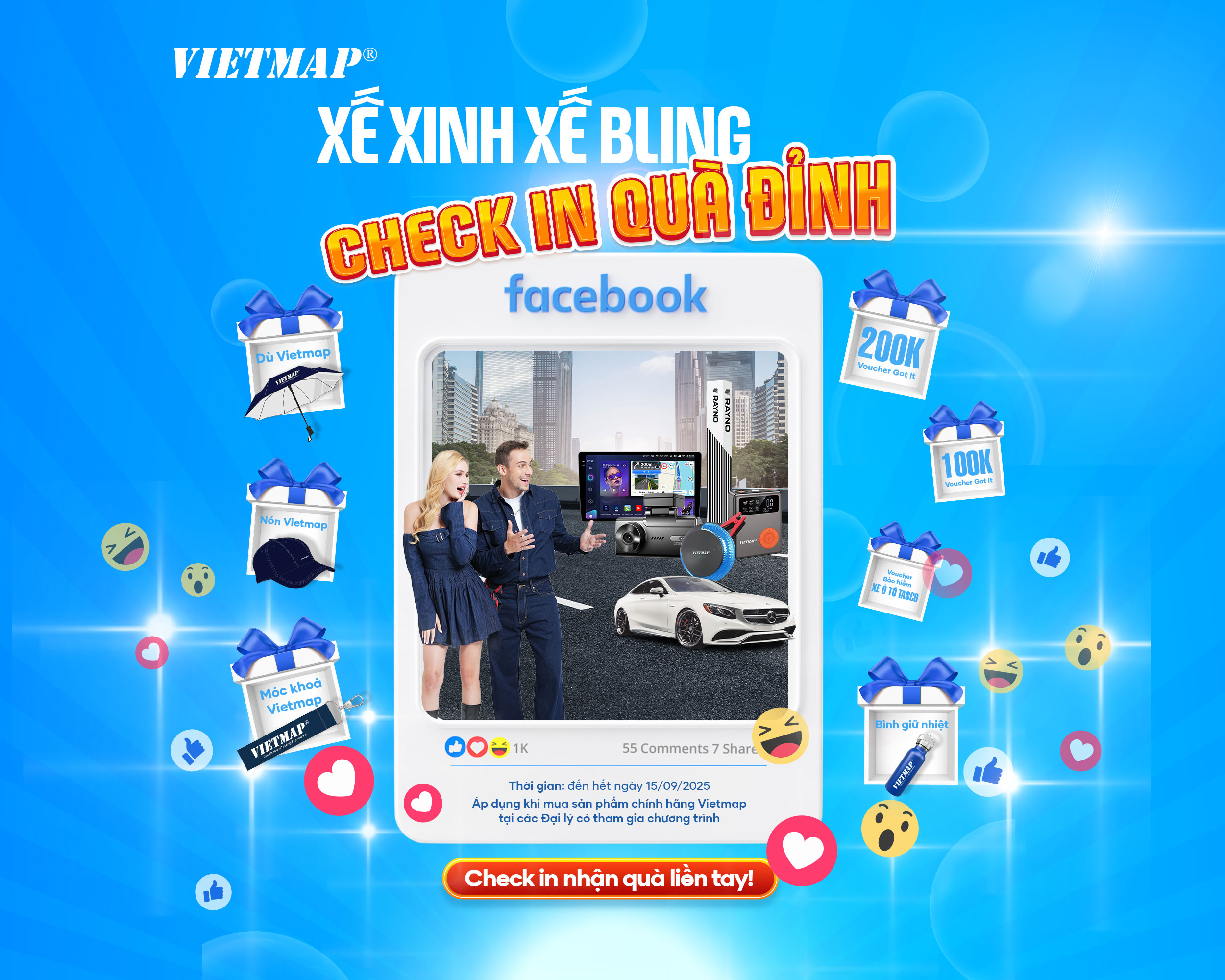 Xế Xinh Xế Bling – Check-in Quà Đỉnh: Vietmap khởi động chiến dịch ưu đãi lớn nhất mùa hè