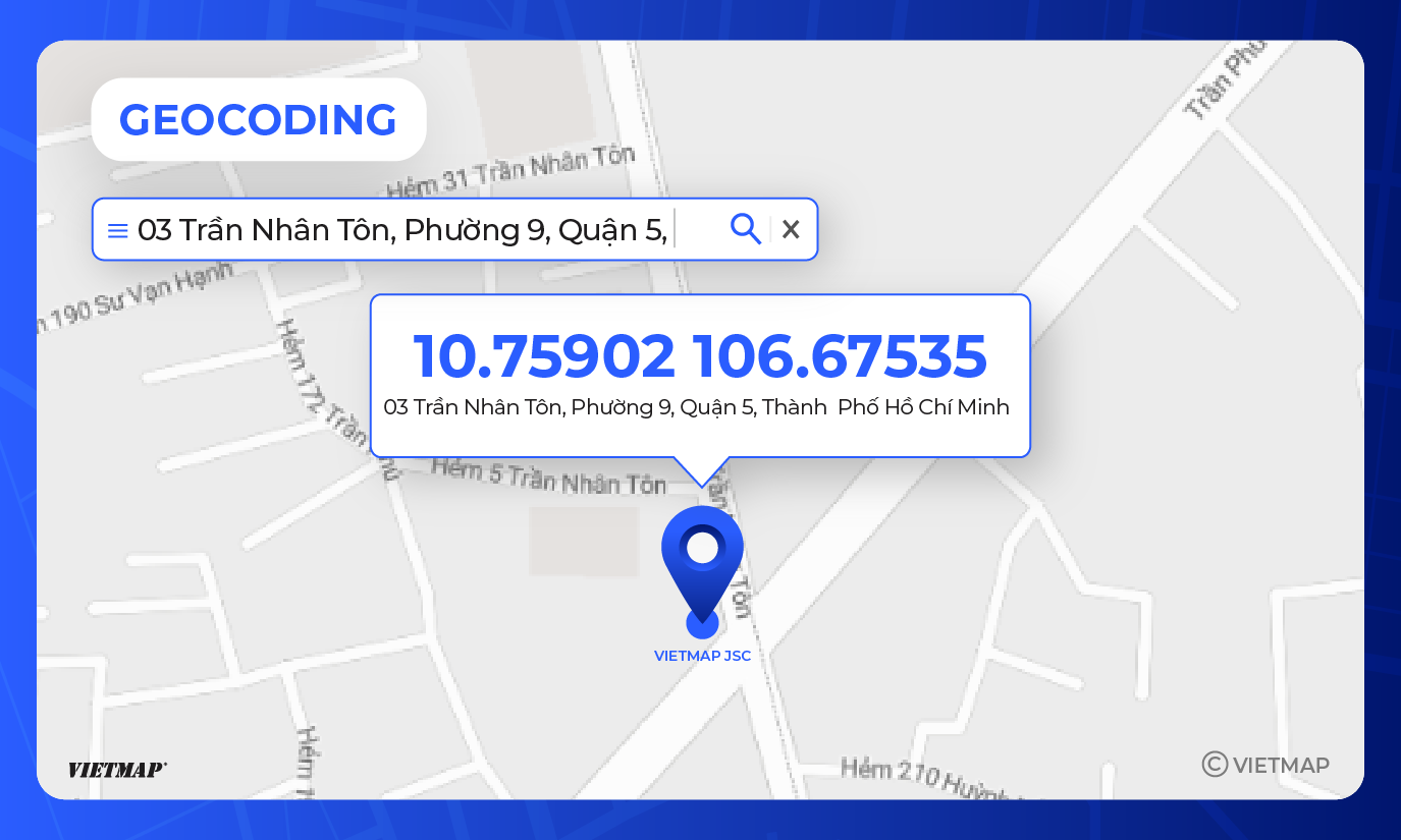 Geocoding - Dịch vụ xác định vị trí địa lý dựa trên địa chỉ, địa điểm