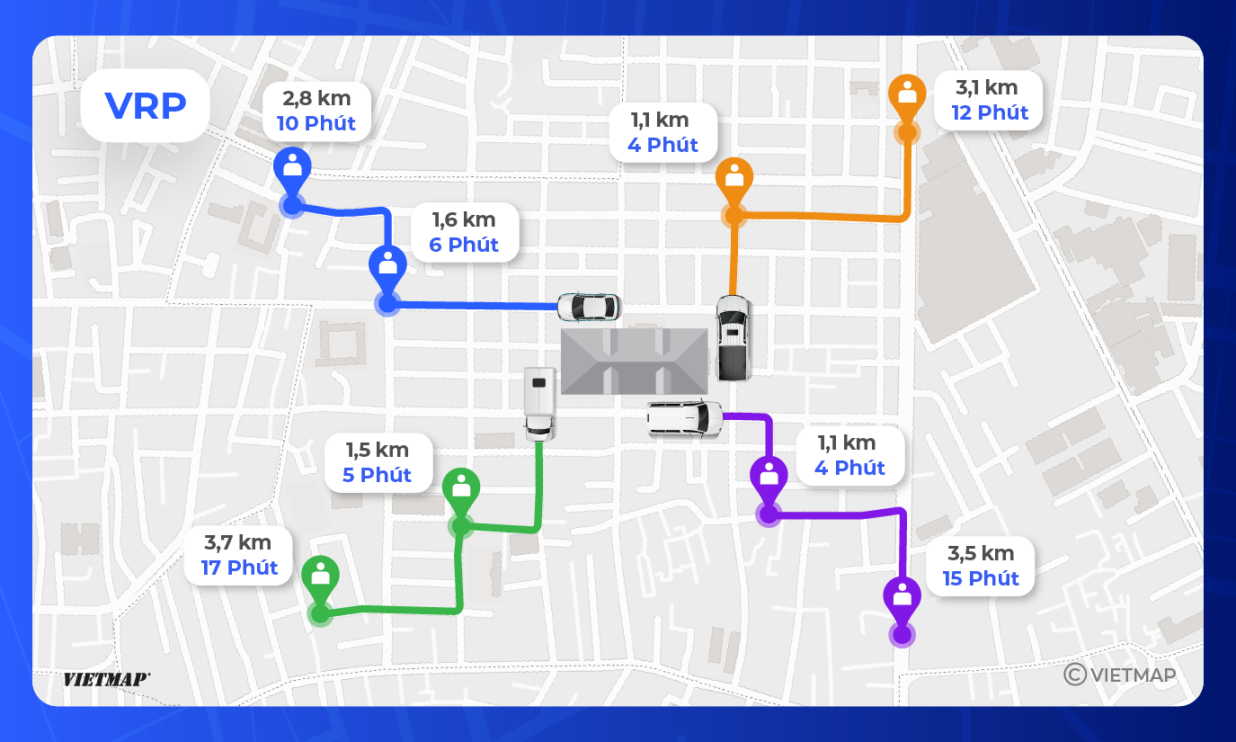 VRP (Vehicle Routing Problems) – Dịch vụ tối ưu lộ trình di chuyển cho nhiều phương tiện