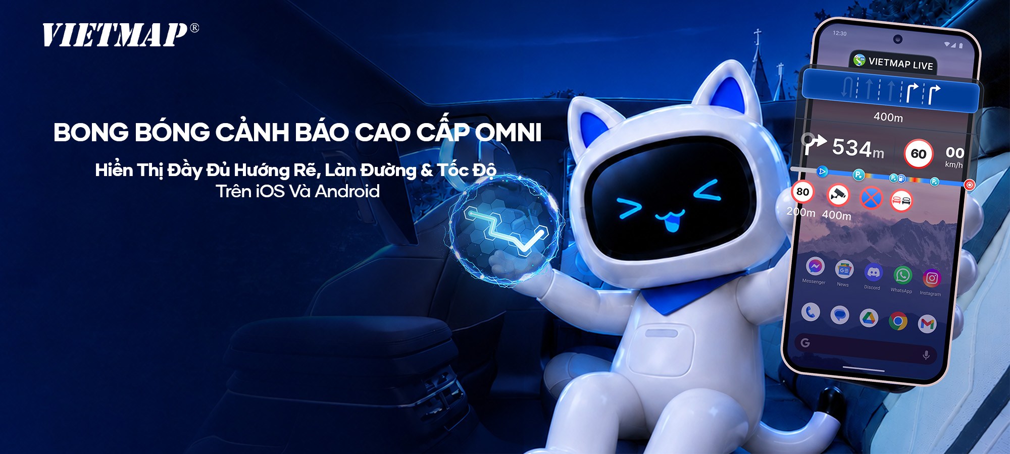 VIETMAP LIVE OMNI - BONG BÓNG CẢNH BÁO OMNI