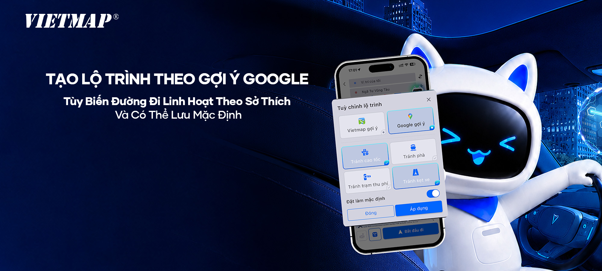 VIETMAP LIVE OMNI - TÙY CHỈNH LỘ TRÌNH THEO GỢI Ý GOOGLE KHÔNG GIỚI HẠN