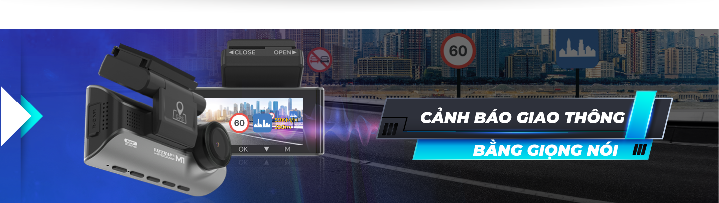 Camera hành trình Vietmap M1 - cảnh báo giao thông