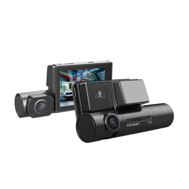 CAMERA VIETMAP R1 GHI HÌNH TRƯỚC VÀ TRONG XE VỚI MÀN HÌNH OLED CẢM ỨNG