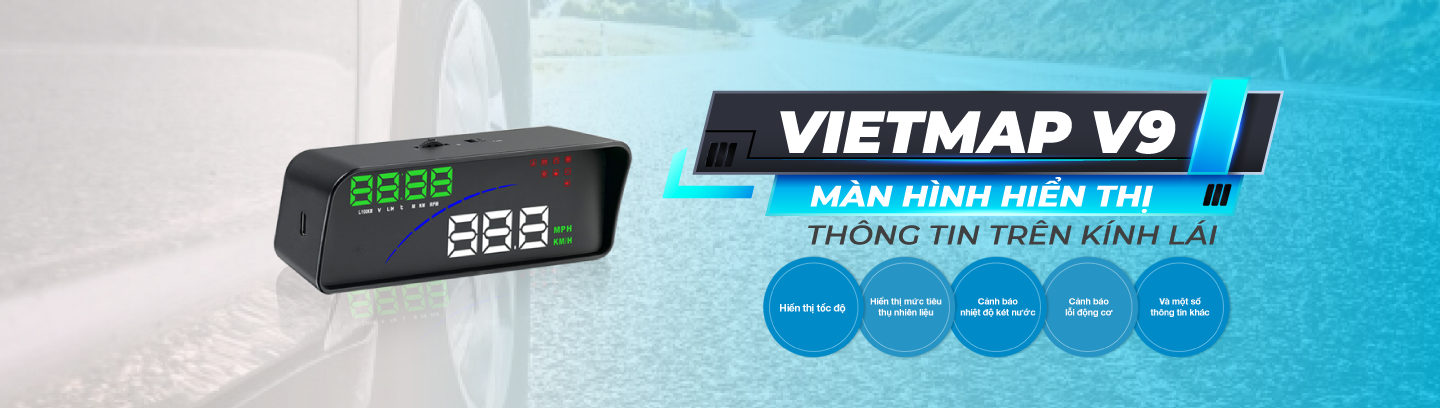 Điều khiển xe an toàn với thiết bị hỗ trợ thông tin HUD Vietmap V9