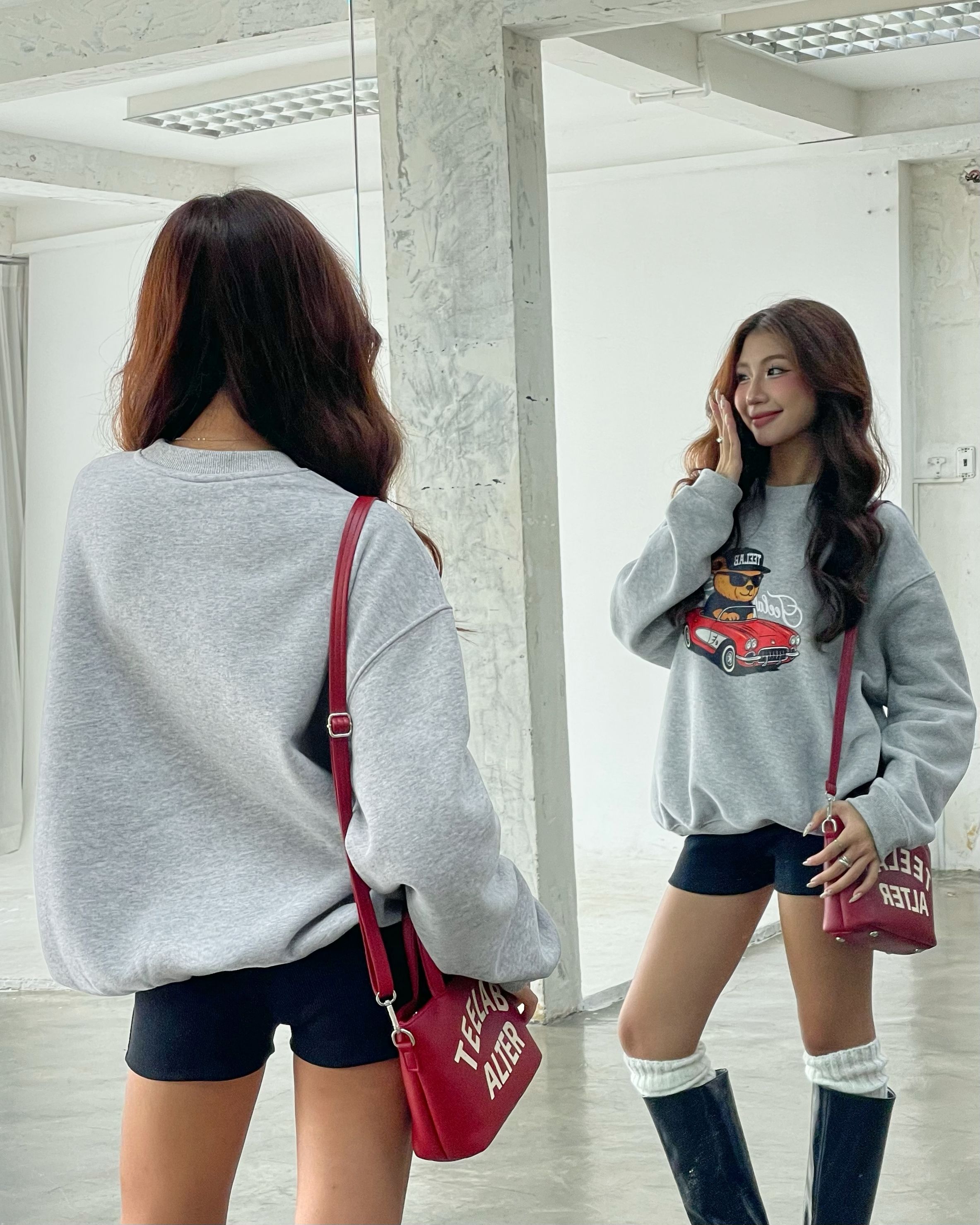 Áo Sweatshirt Local Brand Unisex Teelab Bear HD127