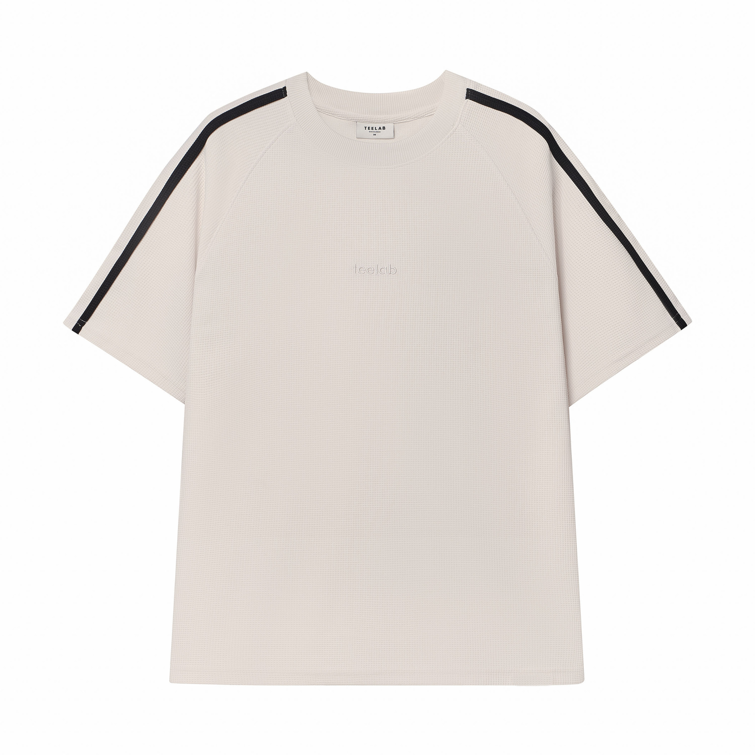 Áo Thun Waffle Teelab Local Brand Unisex Stripe Lines Shoulder TS166